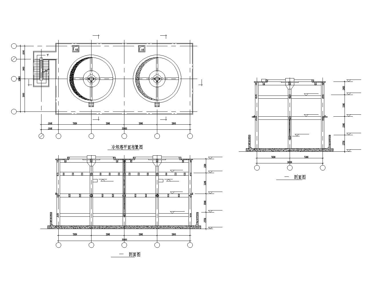 某厂区冷却塔混凝土结构施工图（CAD） 混凝土节点