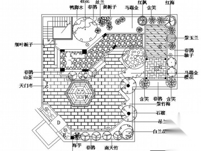 屋顶庭院园林景观工程施工图