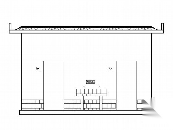 公共卫生间厕所建筑 施工图