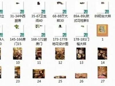 [北京]某豪华欧式四居室样板房室内装修施工图（含实景） 平层