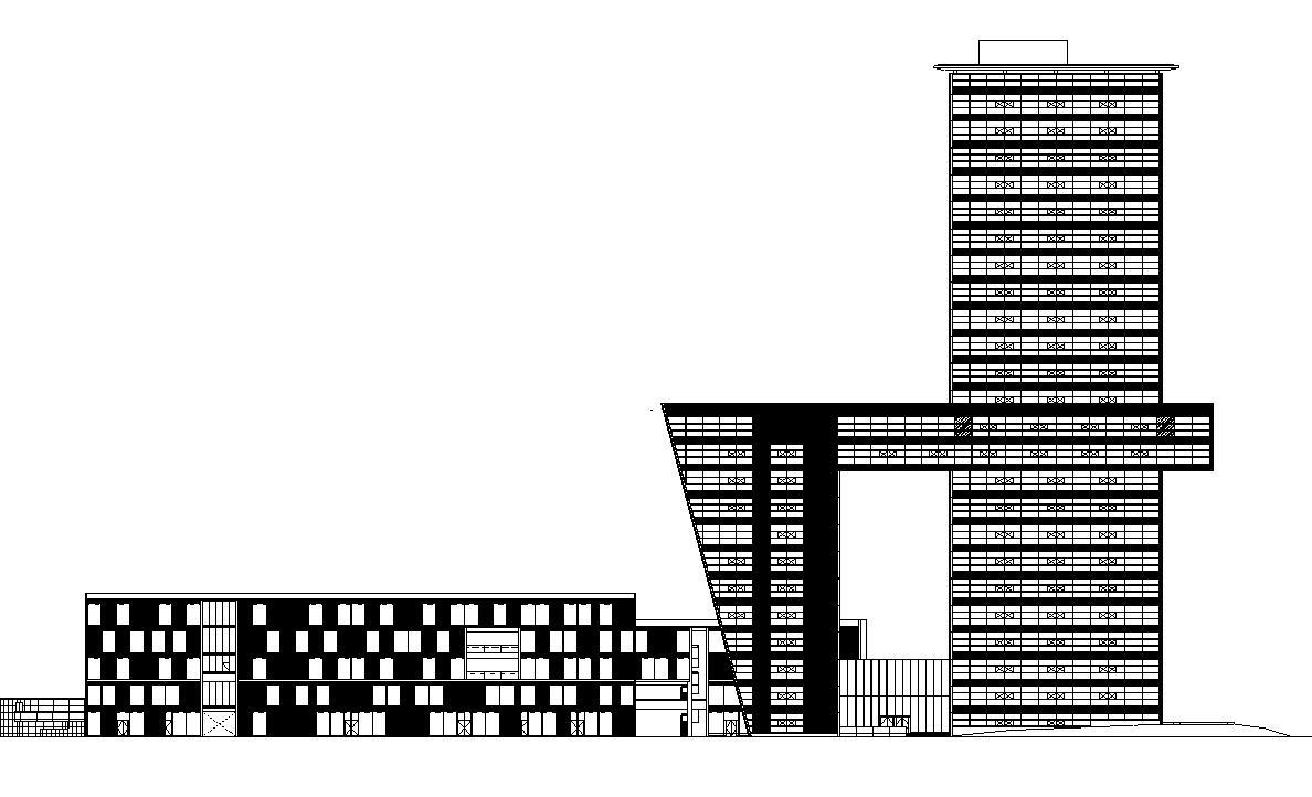 [上海]现代风格国际设计中心建筑施工图设计—同济