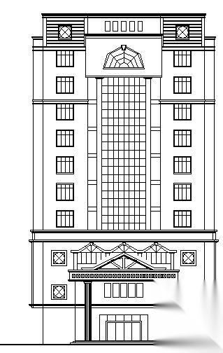 某九层酒店建筑方案图