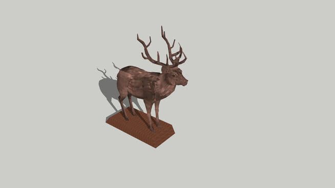 铸造Bronze Stag Sculpture 羊 动物 蜱虫 狷羚 演出