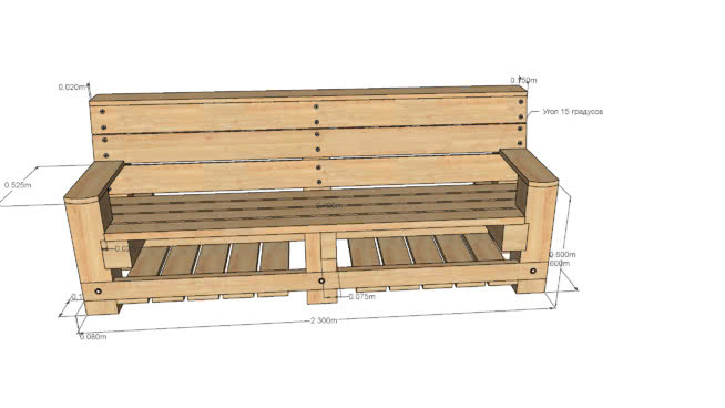 别墅的长凳（Bench for summer residence brutal） 烤炉 床 板条箱（木箱） 其他 木板