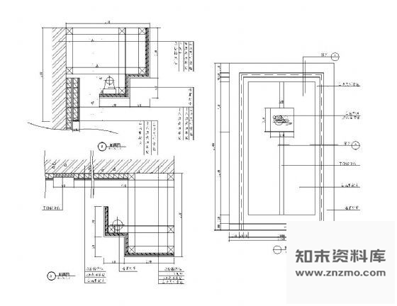装饰墙详图5 墙面通用节点
