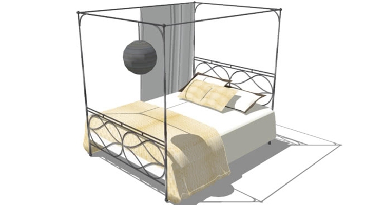 单人床 草图大师模型