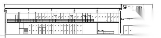 某广州本田汽车展厅建筑方案图