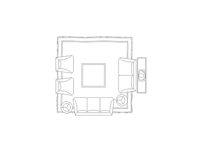 工装办公家具图块 大型套装沙发