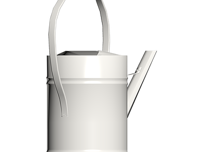 白色浇花壶模型