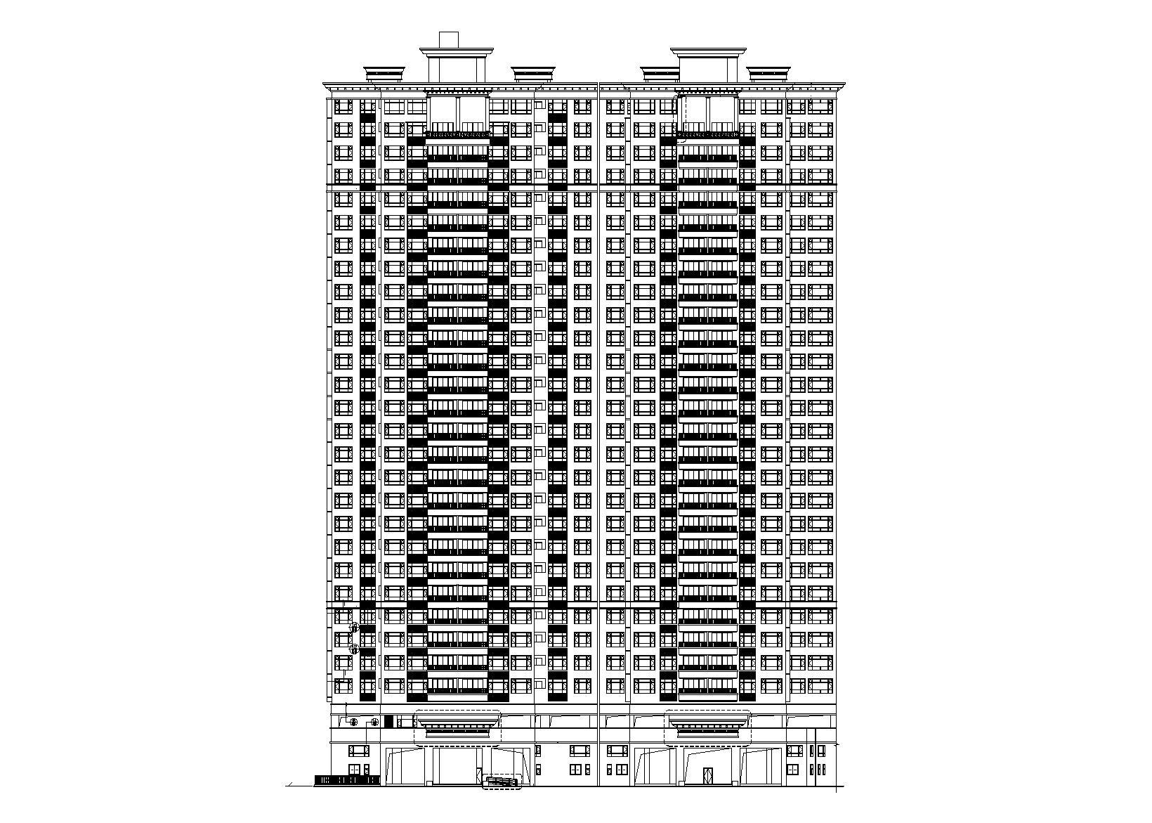 [广东]二十八层古典风格住宅建筑施工图