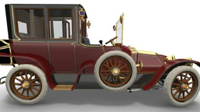 1912雷诺车门戴维尔（泰坦尼克轿车）“渲染” 福特T型车