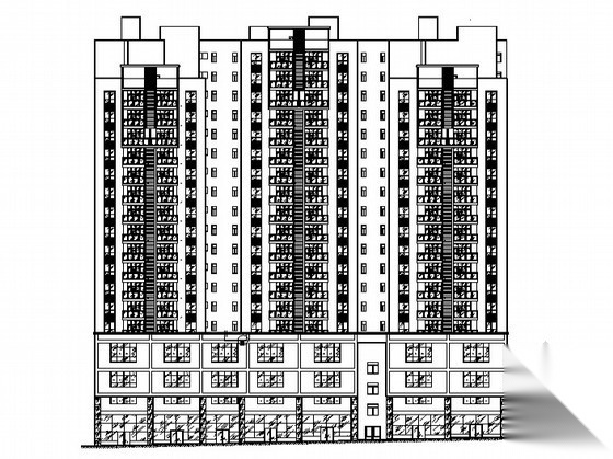 [平昌县]某十五层商住楼建筑施工图（含审图意见，建筑节...