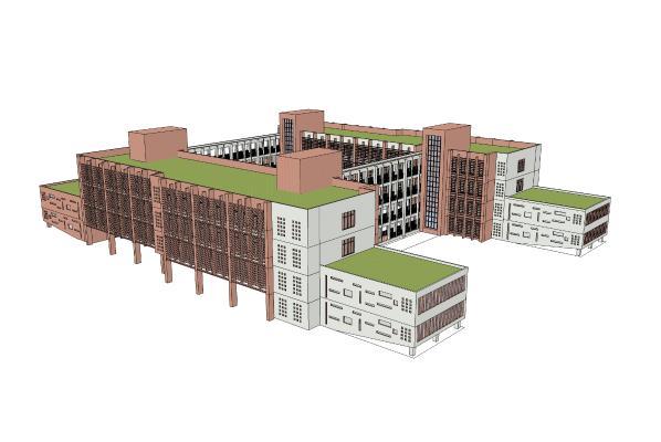 现代学校建筑 办公楼