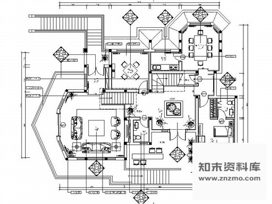 施工图重庆某科技示范园VIP双层别墅室内装修图