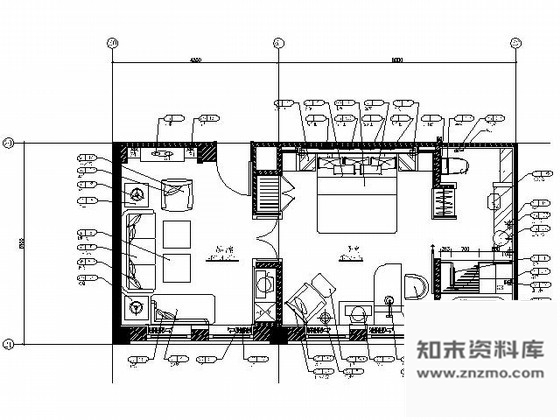 施工图北京某饭店二连套房施工图