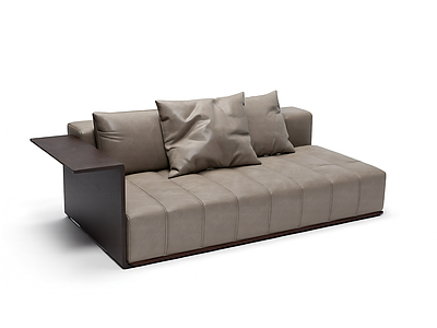 现代皮质沙发组件