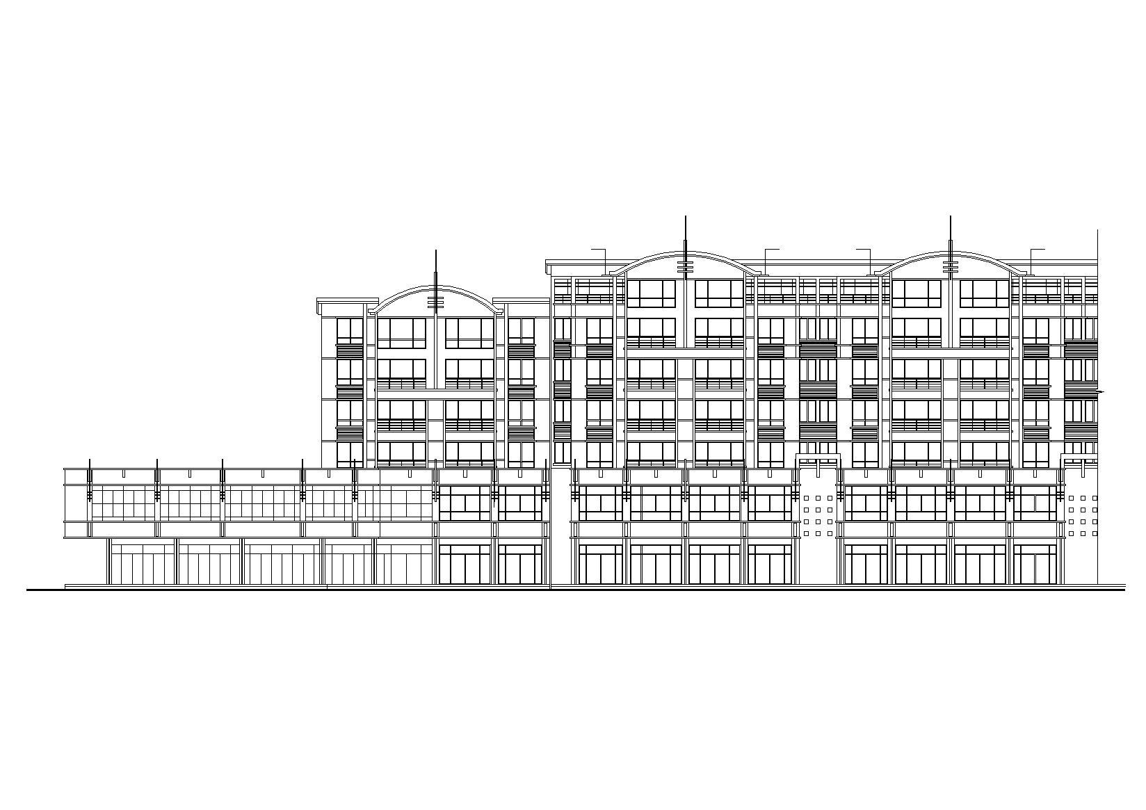 经典六层住宅楼（含两层底商）建筑施工图