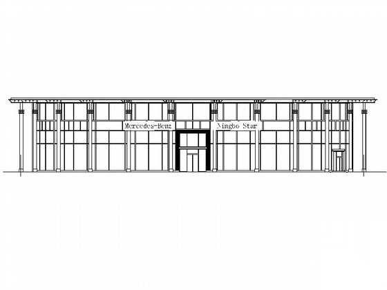 [宁波]某名车展示厅建筑施工图 展销厅