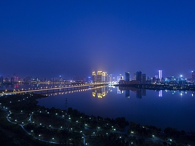 夜景江边