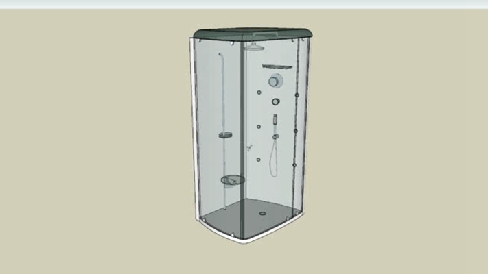 淋浴间 草图大师模型