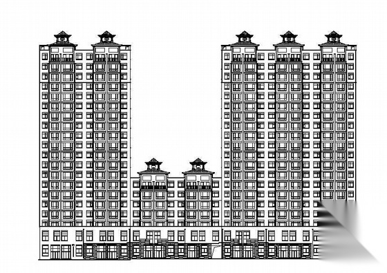 某著名设计院二十层底商住宅楼建筑方案扩初