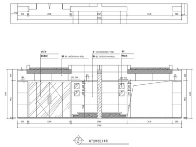 现代简约风格500㎡三房两厅公寓装修施工图