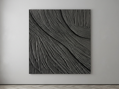 深灰色立体装饰画挂画