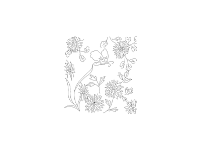 装饰柜茶几图块 蝴蝶花