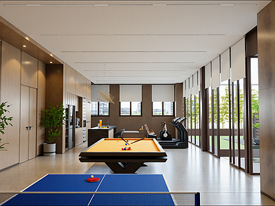 现代台球室