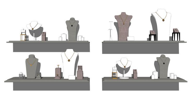 现代风格珠宝柜台 珠宝道具