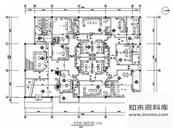 施工图现代KTV包间室内装修设计图