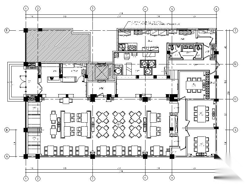 [郑州]少数民主连锁餐饮空间设计CAD施工图(含方案、效果...