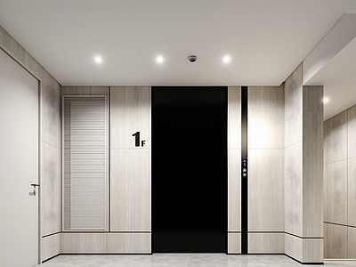 现代电梯间