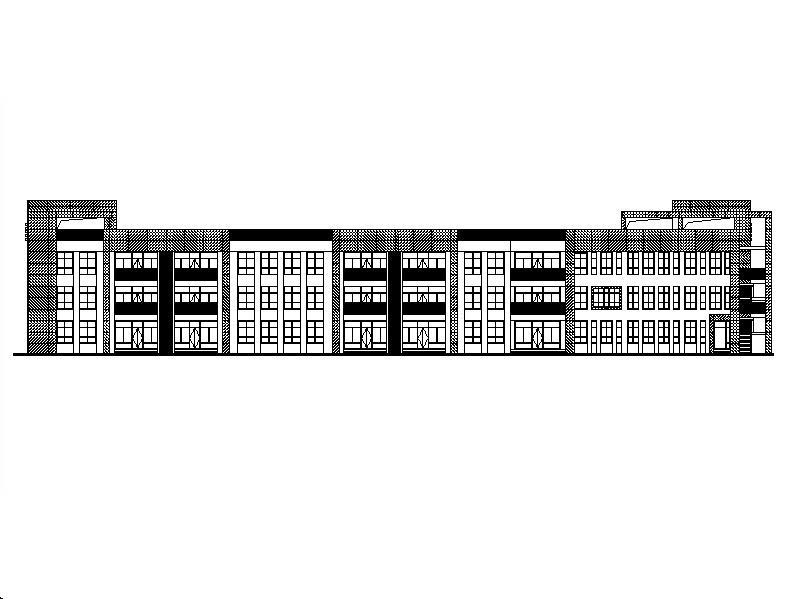 [浙江]三层矩形体块市级幼儿园建筑施工图（含计算书）