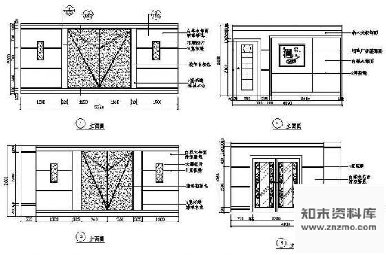 图块/节点餐厅包房立面图2