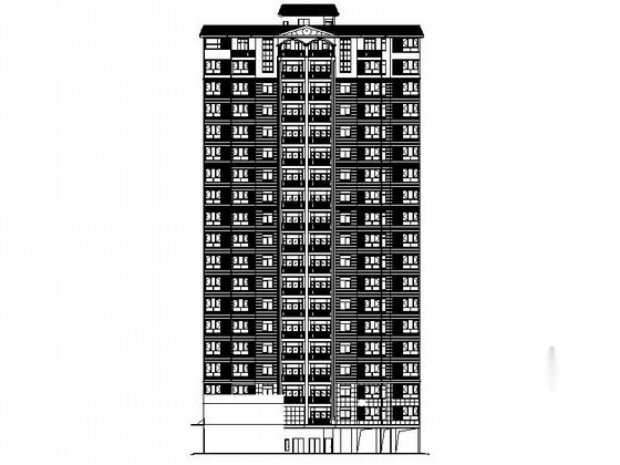 [广西]某十八层商住楼建筑施工图（含入户花园、观景阳台...