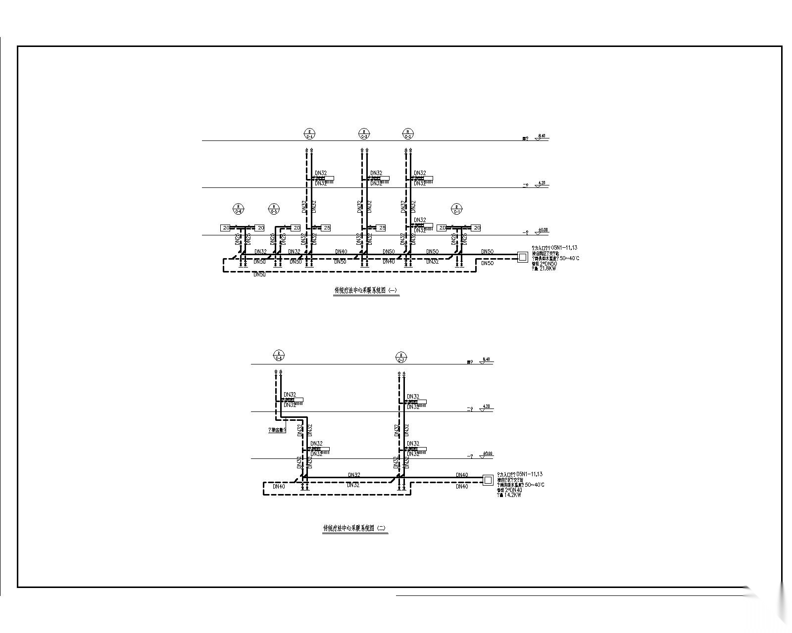 内蒙传统疗法中心地暖平面图（内含计算书） 建筑暖通