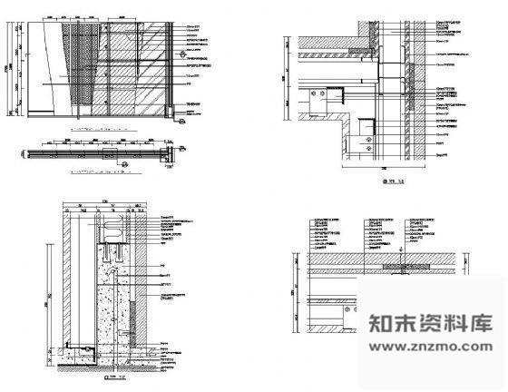 图块/节点公共空间墙面装饰详图 墙面通用节点