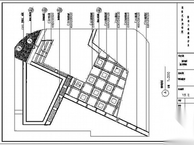 某校区图书馆前小广场施工图