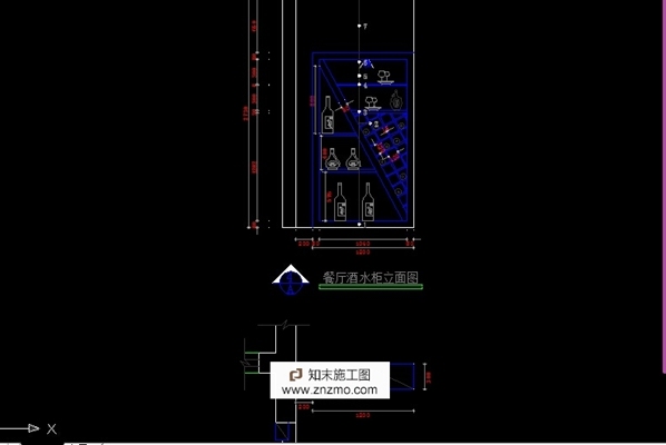 多种酒柜、书柜详图~~