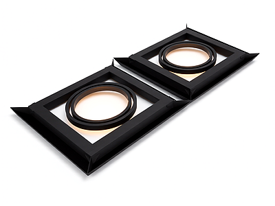 双环方形装饰构件