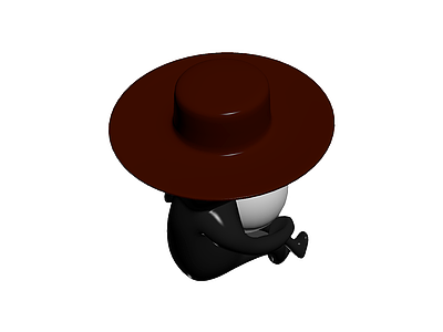 戴帽抱球人物雕塑