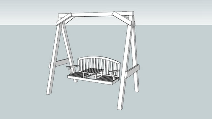秋千 草图大师模型