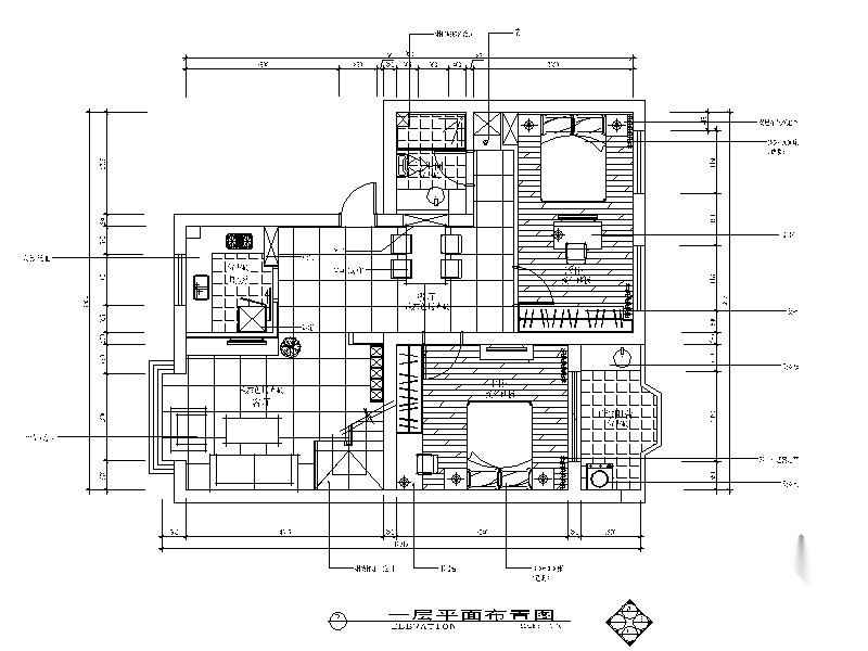 [杭州]二层住宅公寓室内施工图 公寓