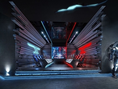 现代科技感网咖