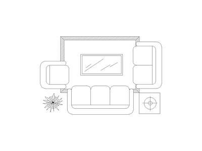 沙发 现代家具图块别墅家具图块施工图