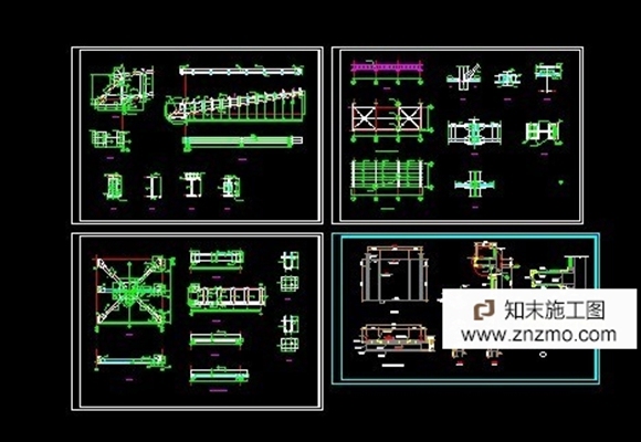 各种停车棚参考图片和CAD 施工图文件