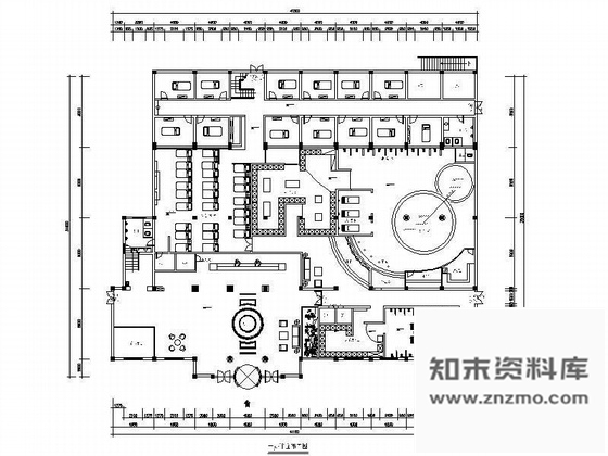 施工图五层宾馆装饰平面图