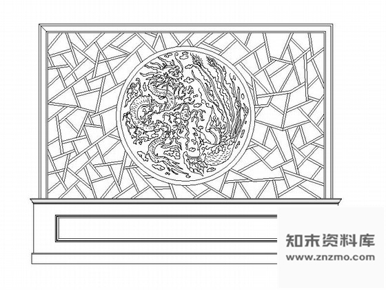 图块/节点中式门隔断全套CAD图块下载