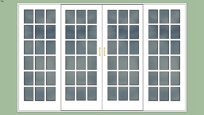 双开门 草图大师模型
